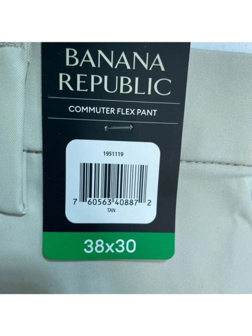 NWT Banana Republic Men's 38x30 Commuter Flex Tech Pants In Tan Athletic Fit